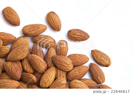 almonds on white background 22646817