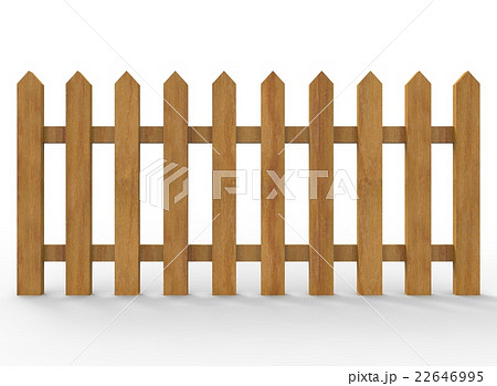 3d illustration of simple fence. low poly style 22646995