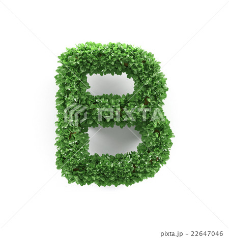 Green Leaves B Ecology Letter Alphabet Fontのイラスト素材 [22647046] - PIXTA