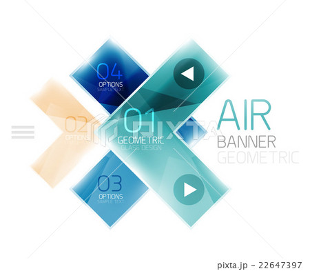 Color glossy glass arrow banner 22647397