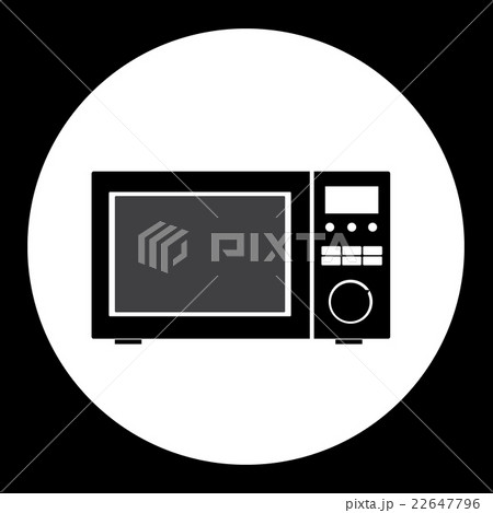 microwave simple isolated black and gray icon microwave simple isolated black and gray icon 22647796
