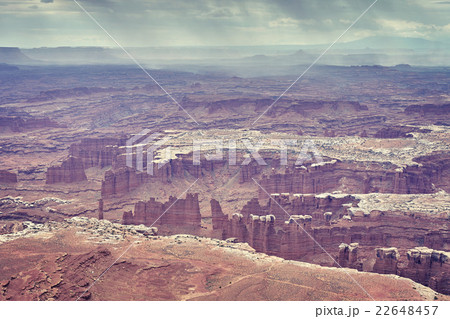 Retro toned rainy clouds over Bryce Canyon, USA. 22648457