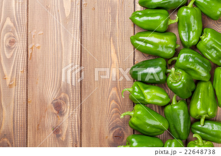 Fresh farmers garden bell peppers on table 22648738