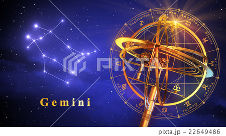 Armillary Sphere And Constellation Gemini 22649486
