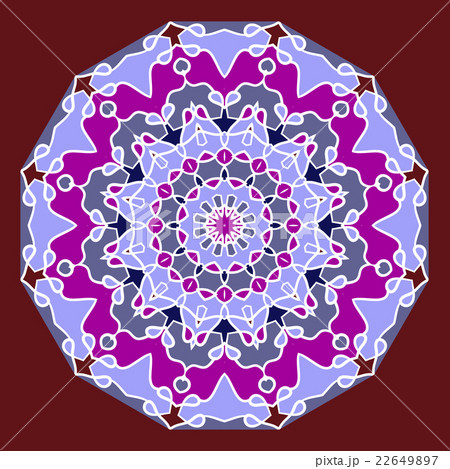 Ornament oriental color card cover with mandala 22649897