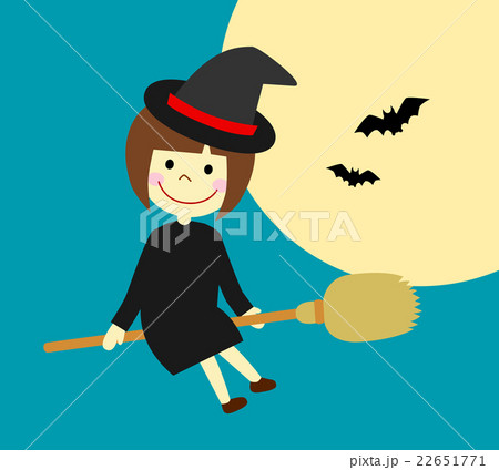 ハロウィンのカード　魔女 22651771