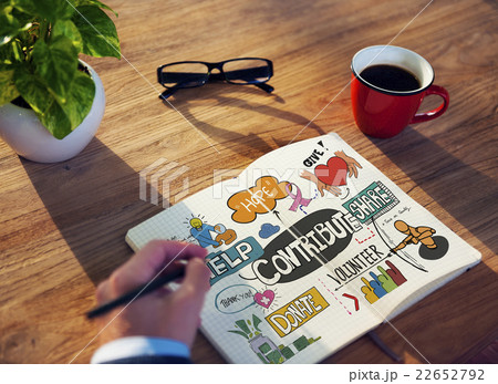 Contribute Corporate Collaboration Support Contribution Concept 22652792