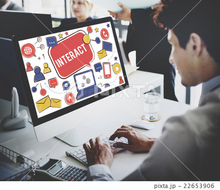 Interact Communicate Connect Social Media Social Networking Conc Interact Communicate Connect Social Media Social Networking Conc 22653906