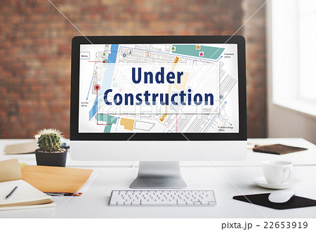 Under Consrtuction Building Warning Attention Concept 22653919