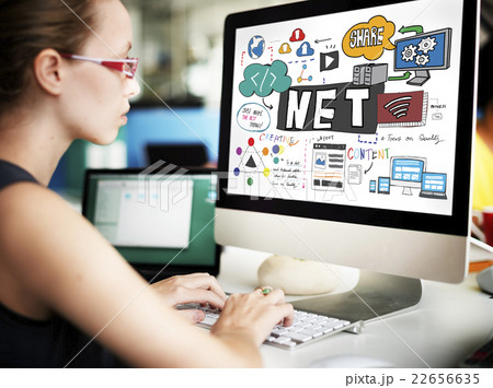 Net Accounting Finance Domain Content Drawing Concept 22656635