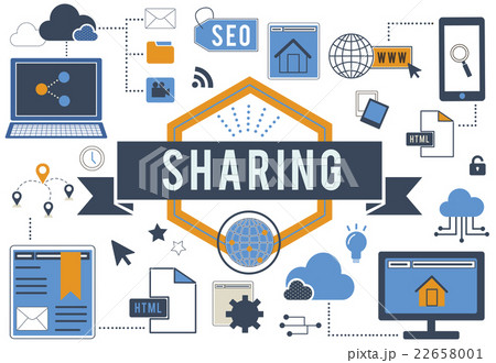 Sharing Online Networking Connection Concept 22658001