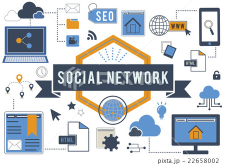 Social Network Media Internet Connection Concept 22658002