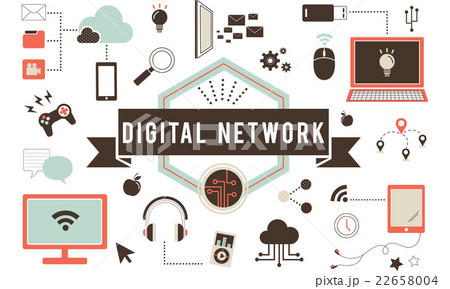 Digital Network Computer Connection Server LAN Concept 22658004