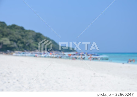 White sand beach and sea background in soft focus White sand beach and sea background in soft focus 22660247