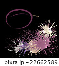 Colored outline of plum with blots, vector 22662589
