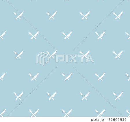 Seamless pattern with crossed knife and fork. Seamless pattern with crossed knife and fork. 22663932