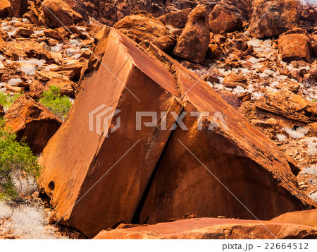 Geometric rock formation in Twyfelfontein area 22664512