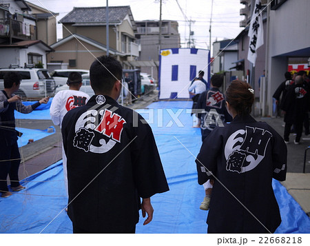 お祭り　糸目付け 22668218