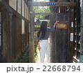 レトロなポストを開ける女性 22668794