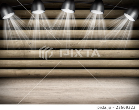 Illuminated empty concert stage with rays of light Illuminated empty concert stage with rays of light 22669222
