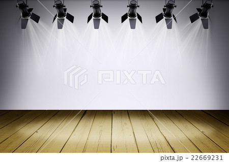 Illuminated empty concert stage Illuminated empty concert stage 22669231
