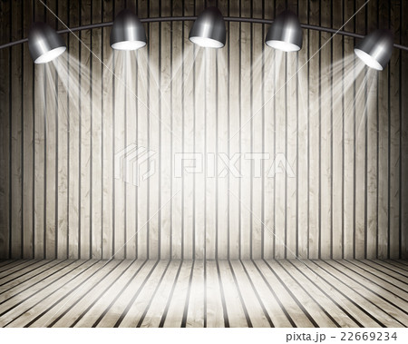 Illuminated empty concert stage Illuminated empty concert stage 22669234