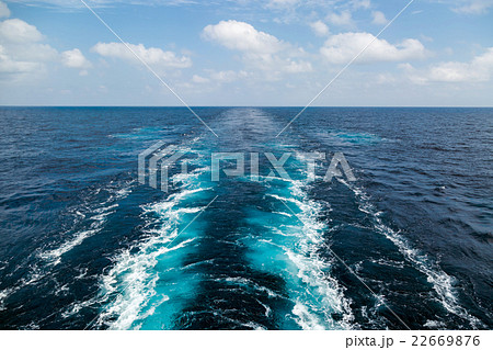 Wake of the cargo ship texture on the sea Wake of the cargo ship texture on the sea 22669876