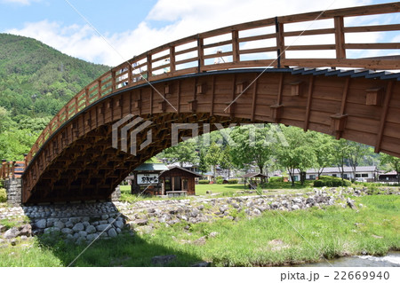 中山道奈良井宿　木曽の大橋 22669940