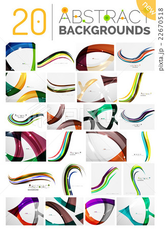 Collection of wave abstract backgrounds Collection of wave abstract backgrounds 22670518