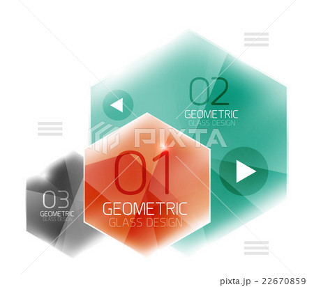 Colorful hexagon web box 22670859