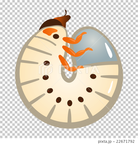 カブトムシの幼虫のイラスト素材