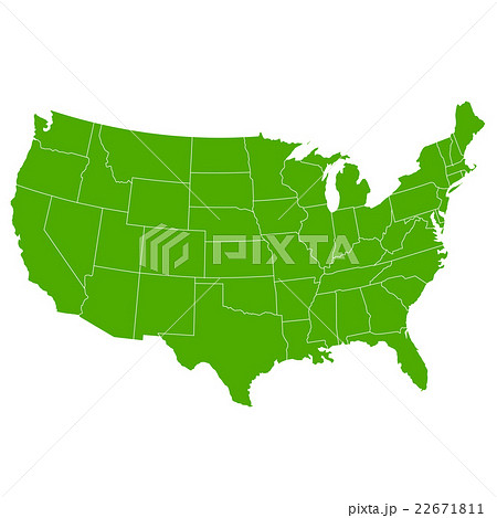 アメリカ 地図 国 アイコン のイラスト素材 22671811 Pixta