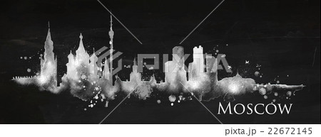 Silhouette chalk Moscow 22672145
