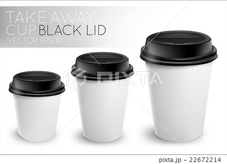 Take away paper cup black cap Take away paper cup black cap 22672214