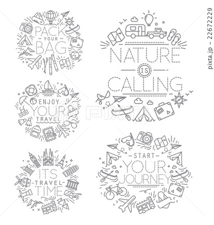 Travel monograms grey 22672229