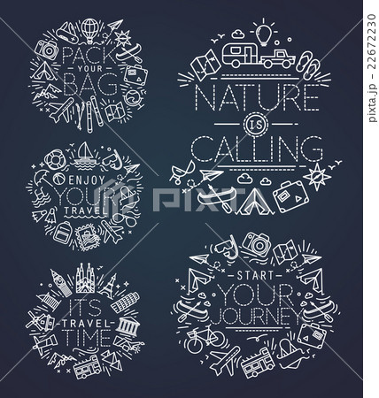 Travel monograms  black 22672230