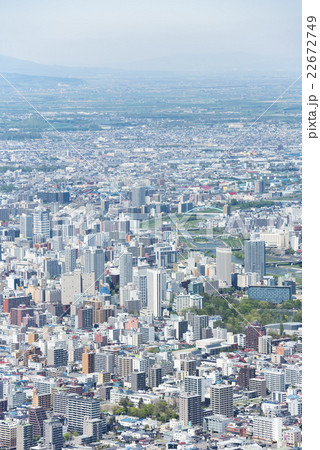 札幌もいわ山山頂からの眺め（中心部アップ） 22672749