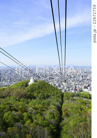 札幌もいわ山 ロープウェイからの景色 22672759