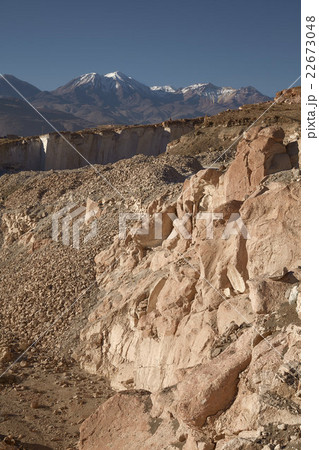 Sillar Stone Quarry and Chachani in Arequipa 22673048