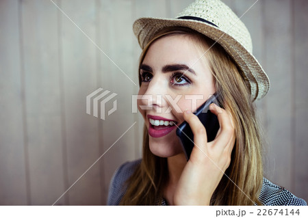 Pretty blonde woman on the phone Pretty blonde woman on the phone 22674144