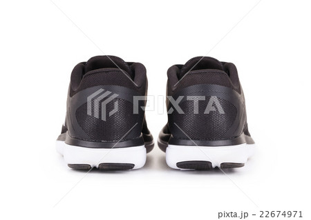 Black sport shoes isolated on white background Black sport shoes isolated on white background 22674971