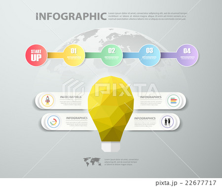 4 steps infographic template.  22677717