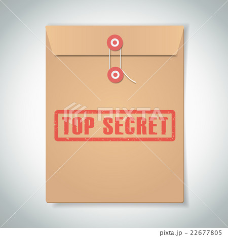 Stamp top secret with red text  22677805