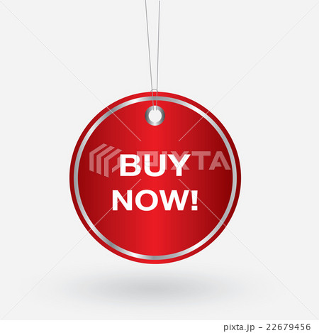 red oval buy now tag. vector illustration  22679456