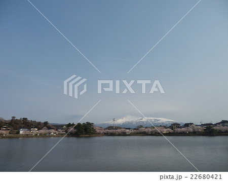 桜咲く勢至公園から見た鳥海山 桜咲く勢至公園から見た鳥海山 22680421