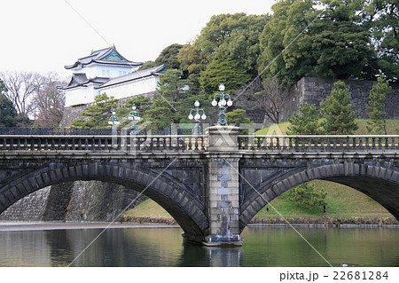 二重橋と伏見櫓 二重橋と伏見櫓 22681284