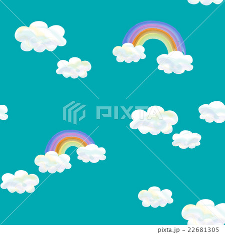 パターン・虹と雲 22681305