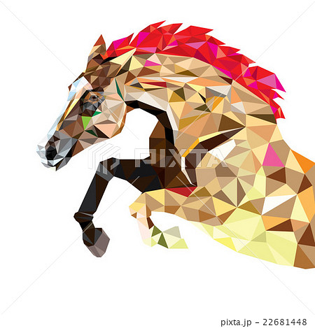 Horse in geometric pattern style vector eps 10 22681448