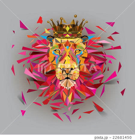 Geometric lion low ploygon 22681450