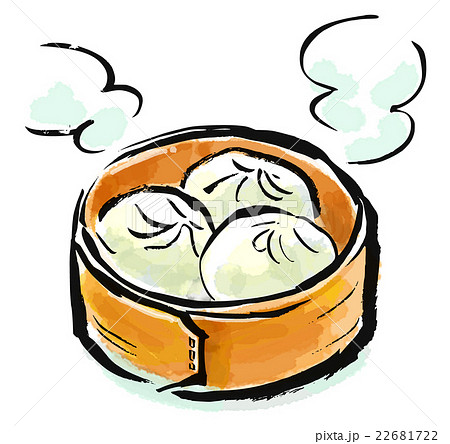 筆描き　食品　にくまん 22681722